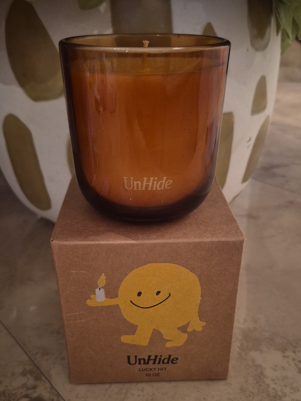 UnHide Amber Glass Candle